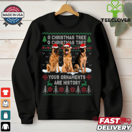 Cute German Shepherd Dog Oh Christmas Tree Xmas German Shepherd T Shirt