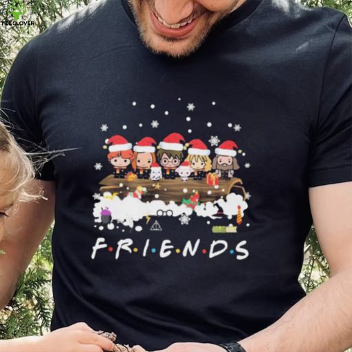 Cute Harry Potter Character With Friend’s Christmas Shirt