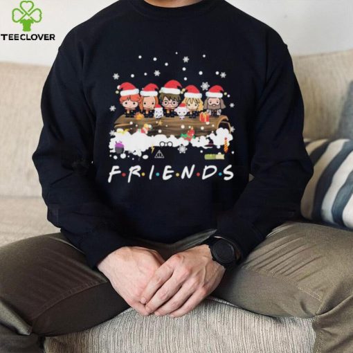 Cute Harry Potter Character With Friend’s Christmas Shirt