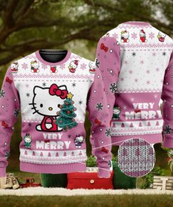 Cute Hello Kitty 3D All Over Printed Ugly Christmas Sweater Christmas Gift For Family