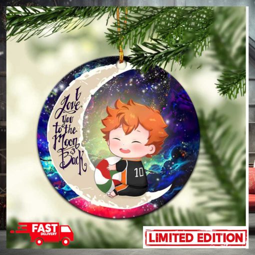 Cute Hinata Haikyuu Love You To The Moon Galaxy Perfect Gift For Holiday Ornament