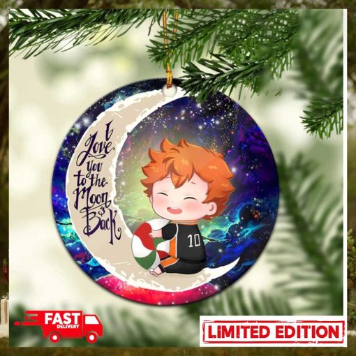 Cute Hinata Haikyuu Love You To The Moon Galaxy Perfect Gift For Holiday Ornament