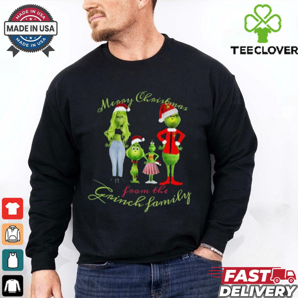 Cute Merry Christmas From The Grinch Family Tee l shirt Cute Merry Christmas From The Grinch Family Tee l shirt
