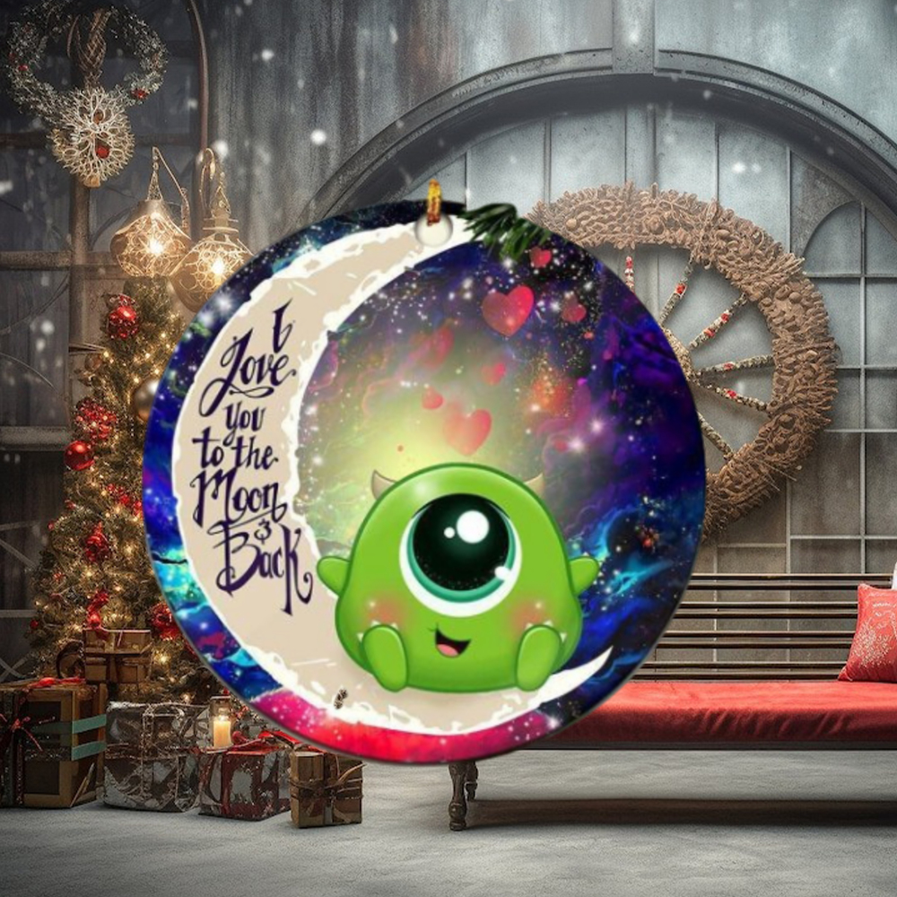 Cute Mike Monster Inc Love You To The Moon And Back Galaxy Christmas Tree Decorations Ornament Cute Mike Monster Inc Love You To The Moon And Back Galaxy Christmas Tree Decorations Ornament