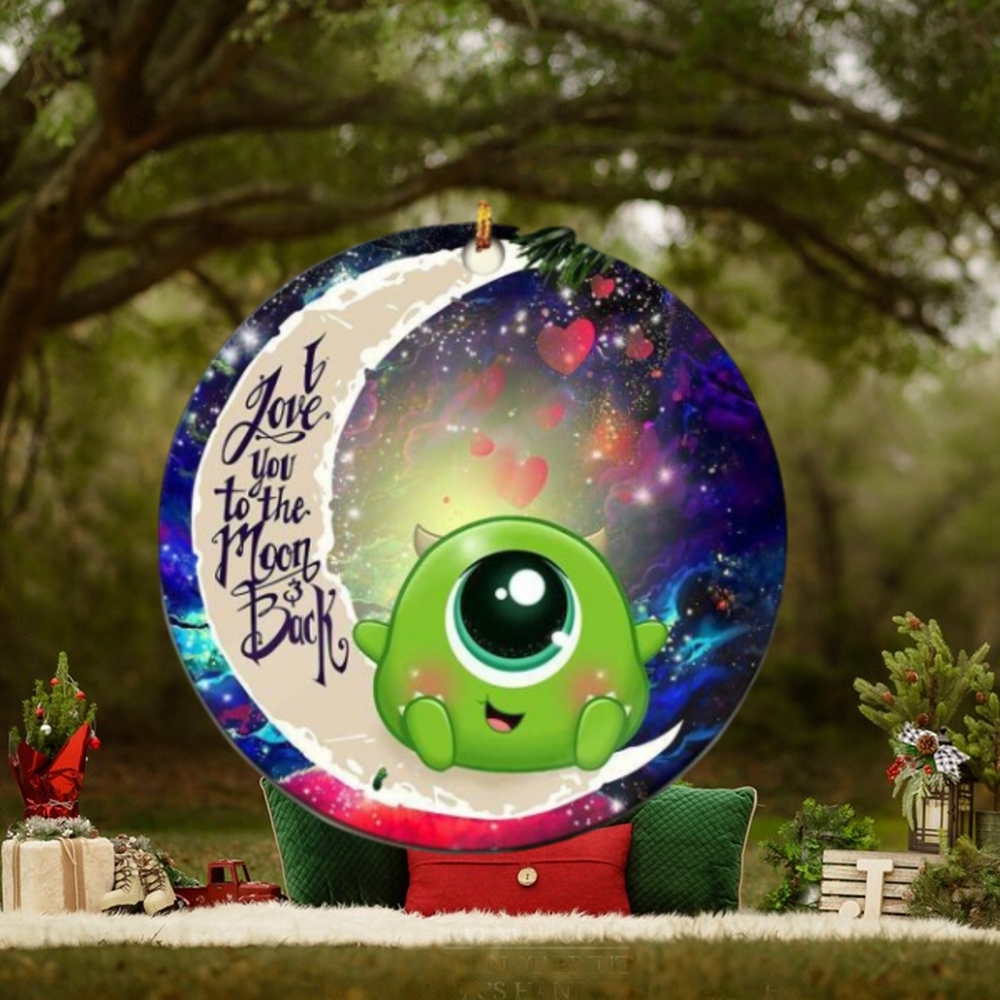 Cute Mike Monster Inc Love You To The Moon And Back Galaxy Christmas Tree Decorations Ornament Cute Mike Monster Inc Love You To The Moon And Back Galaxy Christmas Tree Decorations Ornament