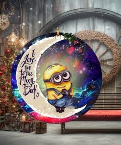 Cute Minions Despicable Me Love You To The Moon And Back Galaxy Christmas Tree Decorations Ornament