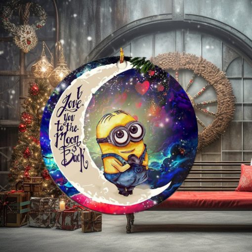 Cute Minions Despicable Me Love You To The Moon And Back Galaxy Christmas Tree Decorations Ornament