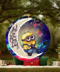 Cute Minions Despicable Me Love You To The Moon And Back Galaxy Christmas Tree Decorations Ornament