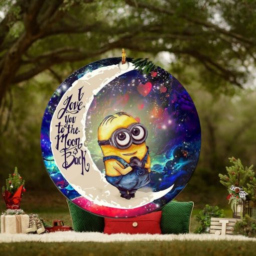 Cute Minions Despicable Me Love You To The Moon And Back Galaxy Christmas Tree Decorations Ornament