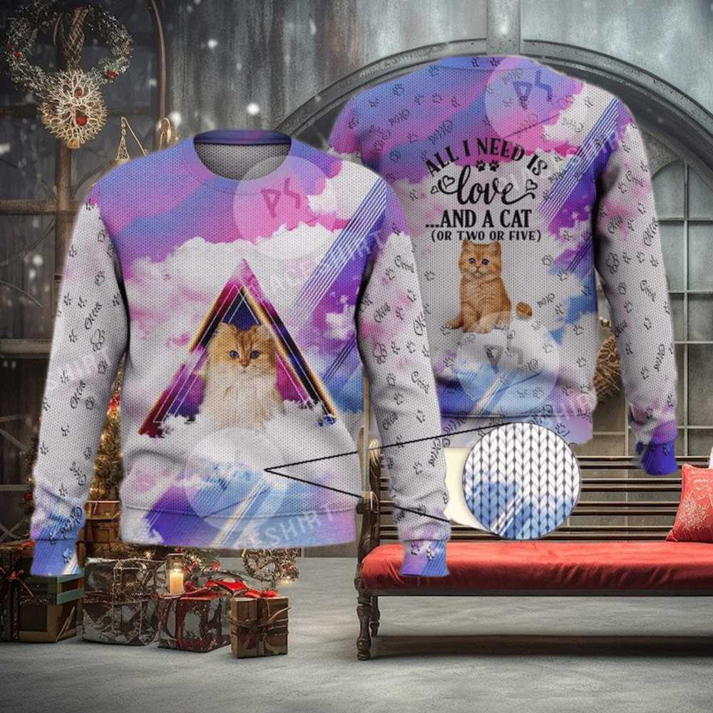 Cute Persian Cat For Cat Lovers 3D Full Print Ugly Sweater Christmas Gift Sweater Cute Persian Cat For Cat Lovers 3D Full Print Ugly Sweater Christmas Gift Sweater