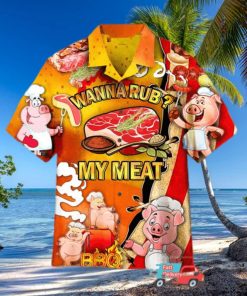 Cute Pig Pictures BBQ Hawaiian Shirts