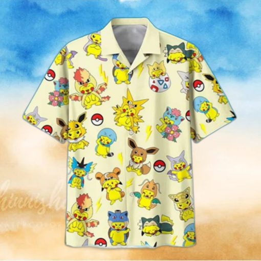 Cute Pikachu Pokemon Hawaiian Shirt Trendy Summer Gift