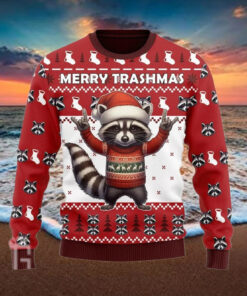 Cute Raccoon Christmas Ugly Sweater