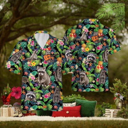 Cute Raccoon Jungle Hawaiian Shirt