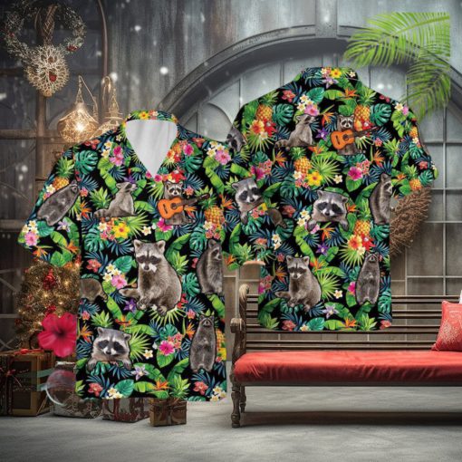 Cute Raccoon Jungle Hawaiian Shirt