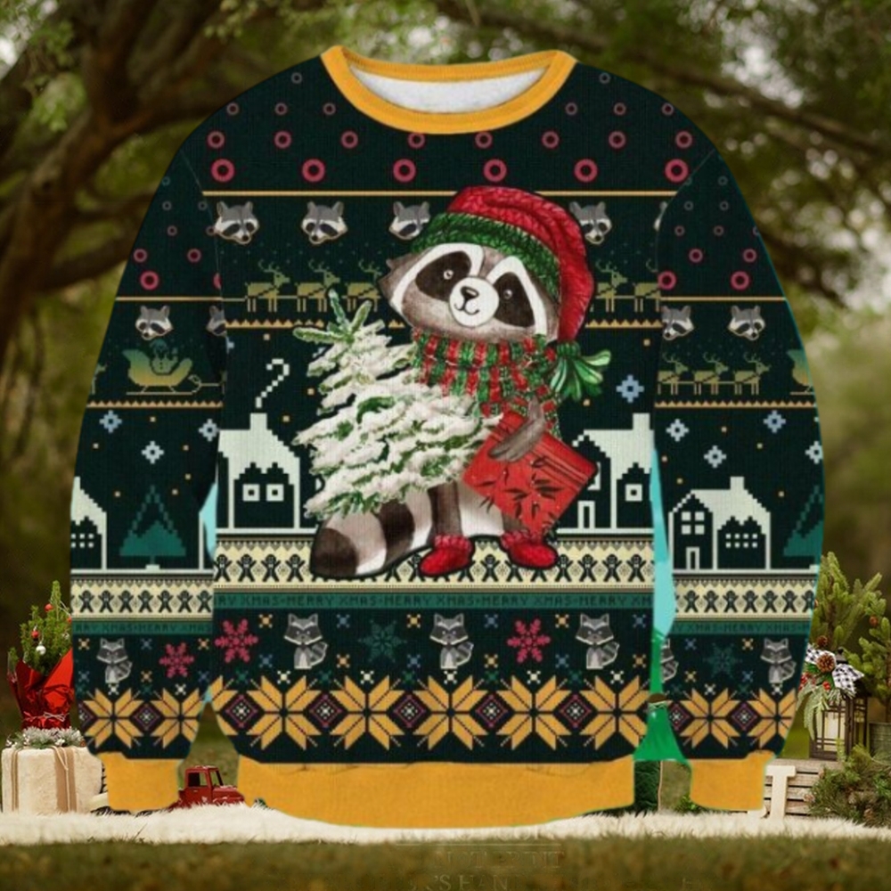 Cute Raccoon Ugly Christmas Sweater Special Gift For Loved Ones Cute Raccoon Ugly Christmas Sweater Special Gift For Loved Ones