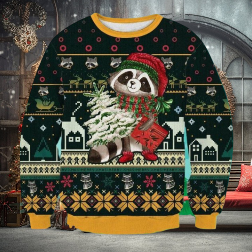 Cute Raccoon Ugly Christmas Sweater Special Gift For Loved Ones Cute Raccoon Ugly Christmas Sweater Special Gift For Loved Ones
