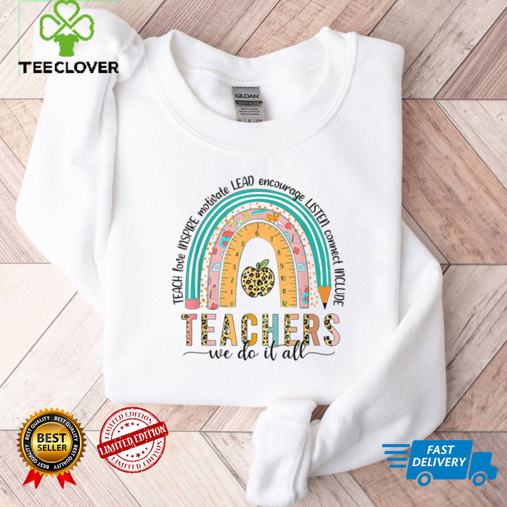 Cute Rainbow Teacher Life Teacher Last Day Of School T Shirt