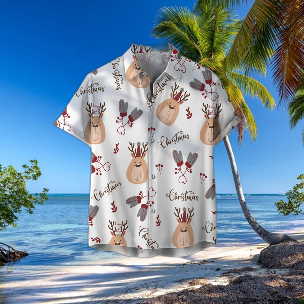 Cute Reindeer Christmas Unisex 3D Hawaiian Shirt Best Gift For Men And Women Holiday Cute Reindeer Christmas Unisex 3D Hawaiian Shirt Best Gift For Men And Women Holiday