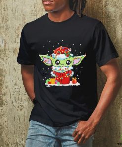 Cute Santa Baby Yoda Christmas Light 2023 Shirt
