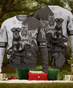 Cute Schnauzer Trending 3D Full Print Ugly Sweater Christmas Gift Sweater