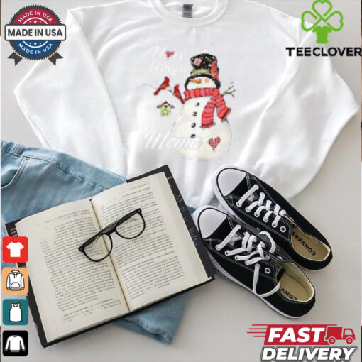 Cute Snowman Xmas I Love Being A Mema Merry Christmas T Shirt