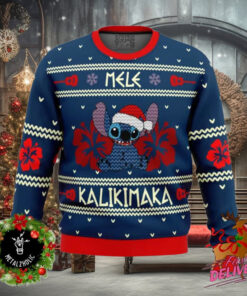 Cute Stitch Mele Kalikimaka Movie Holiday Christmas Gift For Family And Friends Ugly Sweater