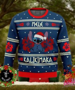 Cute Stitch Mele Kalikimaka Movie Holiday Christmas Gift For Family And Friends Ugly Sweater