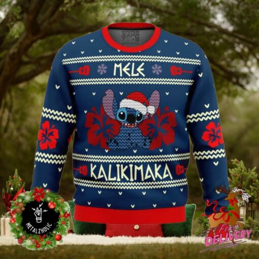 Cute Stitch Mele Kalikimaka Movie Holiday Christmas Gift For Family And Friends Ugly Sweater