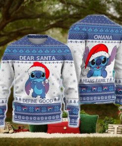 Cute Stitchmas Ugly Christmas Sweater Dear Santa Define Good Gift For Men Women Means Family Xmas