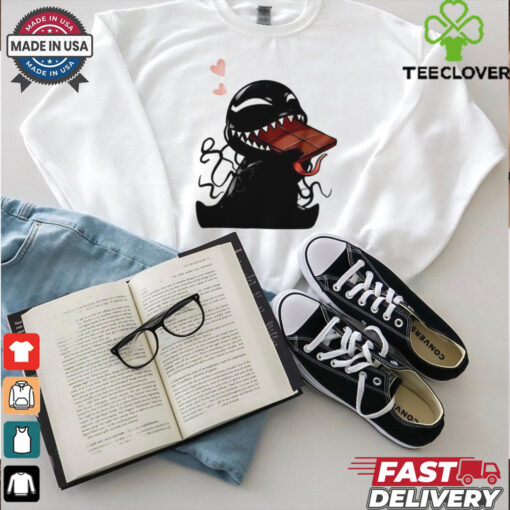 Cute Venom eat Chocolate cartoon shirt