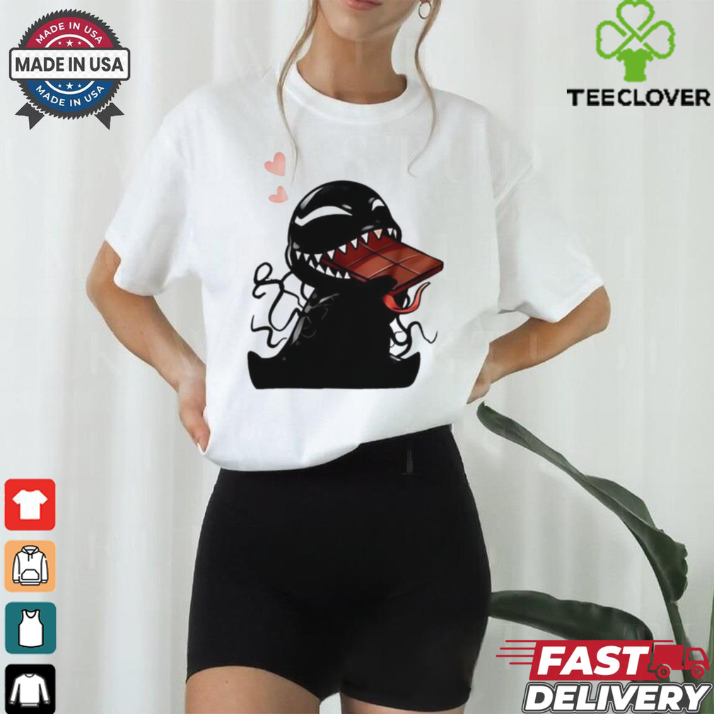 Cute Venom eat Chocolate cartoon shirt Cute Venom eat Chocolate cartoon shirt