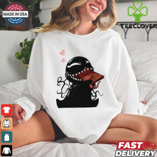 Cute Venom eat Chocolate cartoon shirt