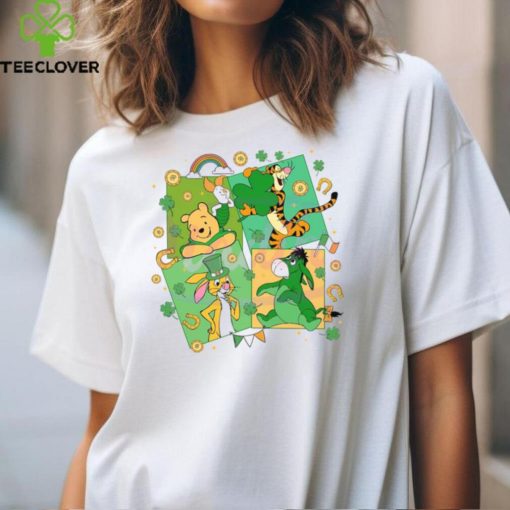 Cute Winnie The Pooh With Shamrock  hoodie, sweater, longsleeve, shirt v-neck, t-shirt