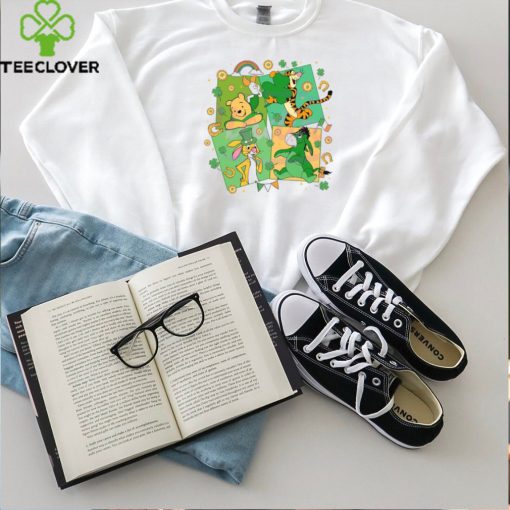 Cute Winnie The Pooh With Shamrock  hoodie, sweater, longsleeve, shirt v-neck, t-shirt