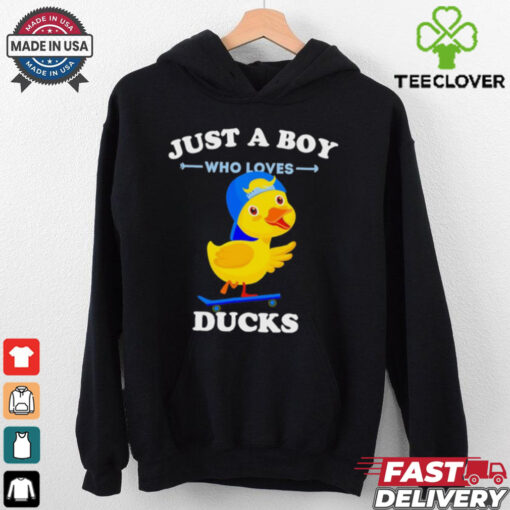Cute cartoon for duck lover just a boy who loves ducks shirt