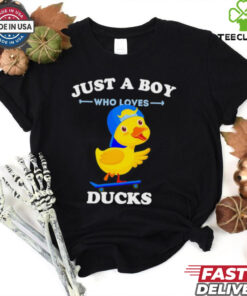 Cute cartoon for duck lover just a boy who loves ducks shirt