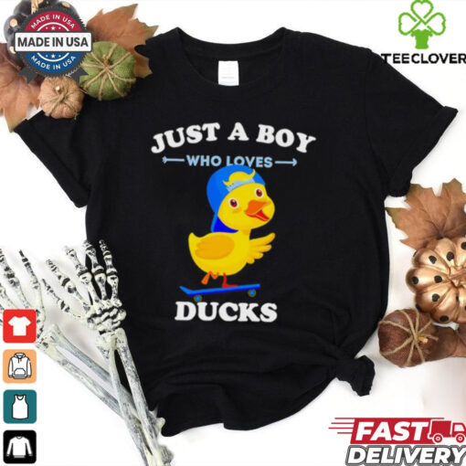 Cute cartoon for duck lover just a boy who loves ducks shirt