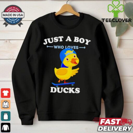 Cute cartoon for duck lover just a boy who loves ducks shirt