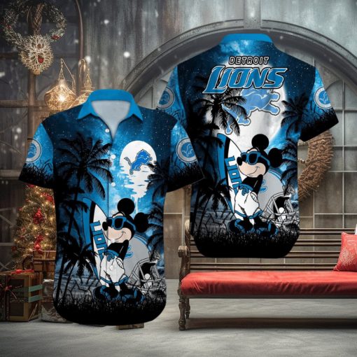 Detroit Lions Mickey Mouse Hawaiian Shirt