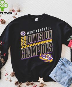 LSU Tigers 2022 SEC West Division Football Champions Slanted Knockout T Shirt