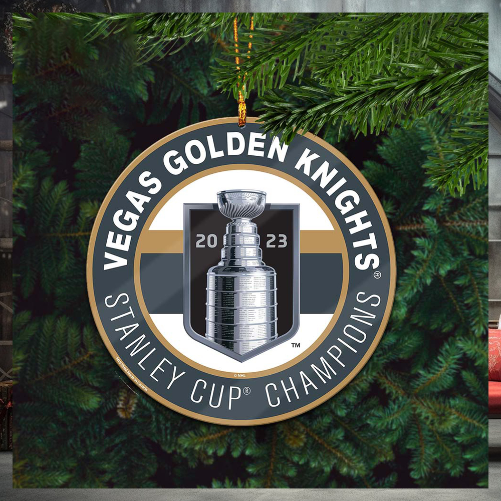 Vegas Golden Knights Stanley Cup Champions 2023 Custom Name Christmas Tree Decorations Ornament Vegas Golden Knights Stanley Cup Champions 2023 Custom Name Christmas Tree Decorations Ornament