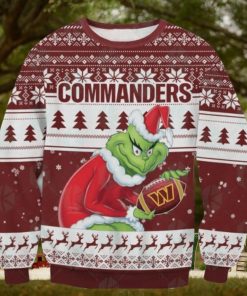 Washington Commanders Grinch Ugly Christmas Sweaters