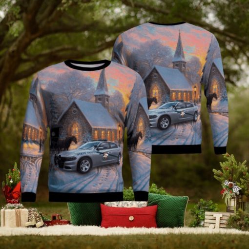 Kentucky State Police Car Ugly Christmas Sweater