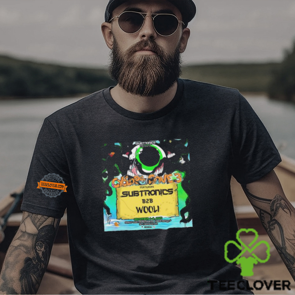 Cyclops Cove 3 World Premier Subtronics B2B Wooli On December 6 8 2024 At Sunset Cove Amphitheater In Boca Raton FL T Shirt Cyclops Cove 3 World Premier Subtronics B2B Wooli On December 6 8 2024 At Sunset Cove Amphitheater In Boca Raton FL T Shirt