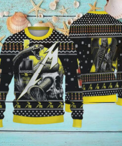 Metallica Blackened Whiskey 72 Seasons Snakes And The Death Knitted 2024 Christmas Ugly Sweater
