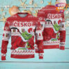 Denmark Ice Hockey Team Grinch Hockey Stick Ugly Christmas Sweater