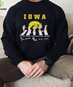 Czinano Clark Warnock Martin and Marshall Iowa Hawkeyes Abbey road 2023 signatures shirt