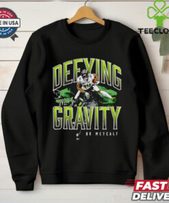 D.K. Metcalf Seattle Seahawks defying gravity hurdle signature shirt