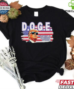 D.O.G.E. Department Of Government Efficiency USA Flag Trump T Shirt